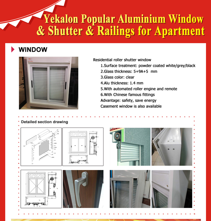 Yekalon curtain wall system new arrival - Aluminium roller&shutter system window is coming